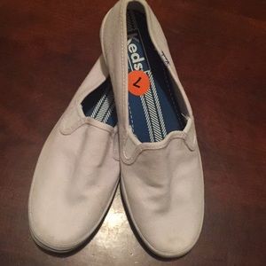 Keds!  Worn once- too narrow.